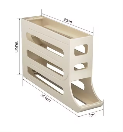 Boîte de rangement pour œufs de réfrigérateur, support automatique pour œufs de grande capacité